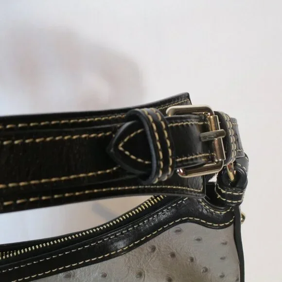 Dooney & Bourke Embossed Ostrich Style Leather Bag, Wallet, Checkbook Cover EUC - Picture 7 of 16